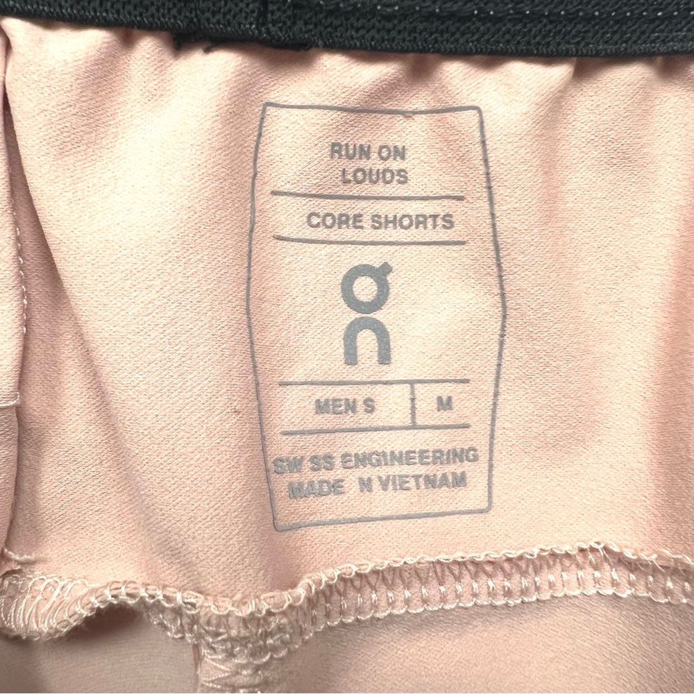 ON Run On Cloud Running Gym Men's Medium 6” Core Shorts Peach - Picture 6 of 11